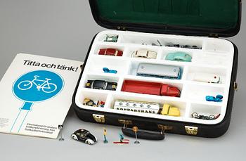 A Swedish Nordstedt's traffic game including Teknocars, 1960s.
