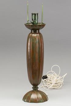 BORDSLAMPA, brons, art deco, 1900-talets första hälft.