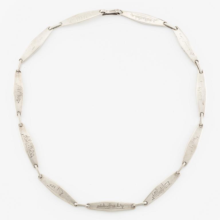 Sven-Erik Högberg, necklace, silver, Gothenburg 1960.