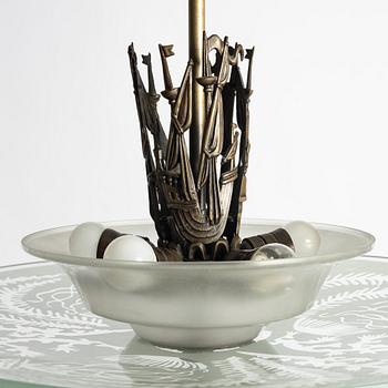 Ceiling lamp, signed and dated 2010.