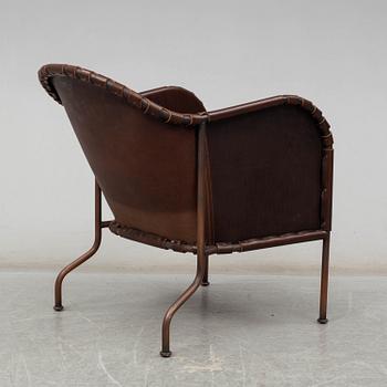 MATS THESELIUS, a 'Bruno' leather easy chair from Källemo, designed in 1997.