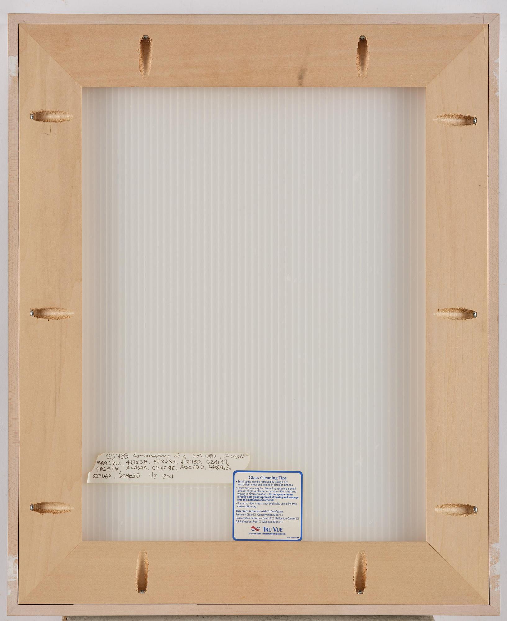 John Houk, "Untitled, 20,735 combinations of a 2x2 grid, 12 colors".