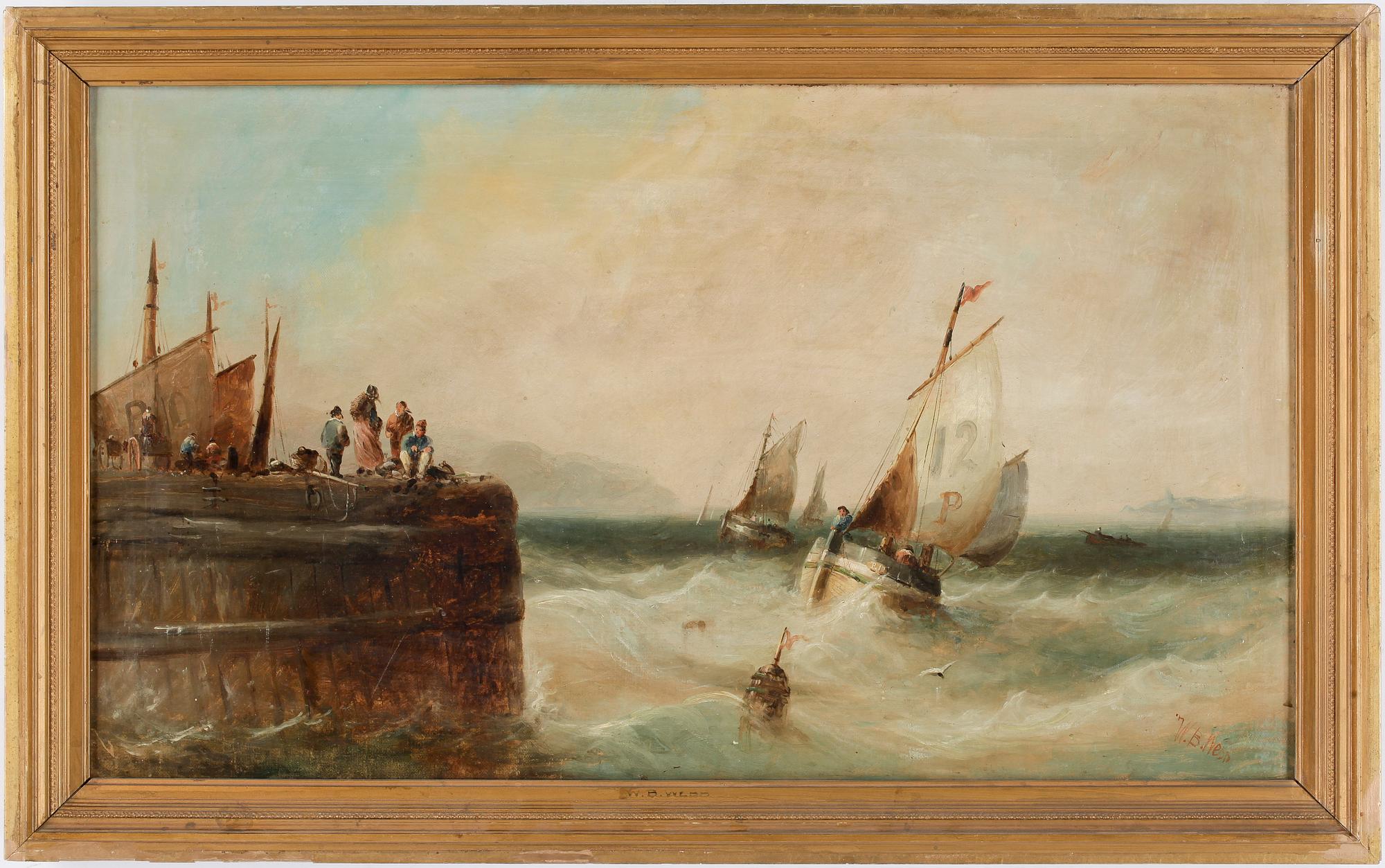OKÄND KONSTNÄR. Oljemålning på duk. troligen England 1800-tal.
