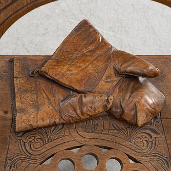 Armchair, after a design by Vasily Shutov called 'Arc, Axes and Mittens' Russia late 19th century.