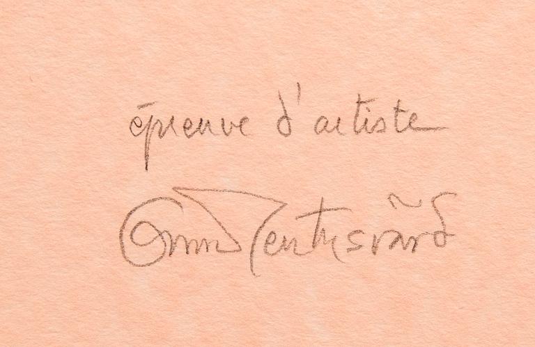 Oscar Reutersvärd, färglitografier fyra st, signerade 46/120 samt EA.