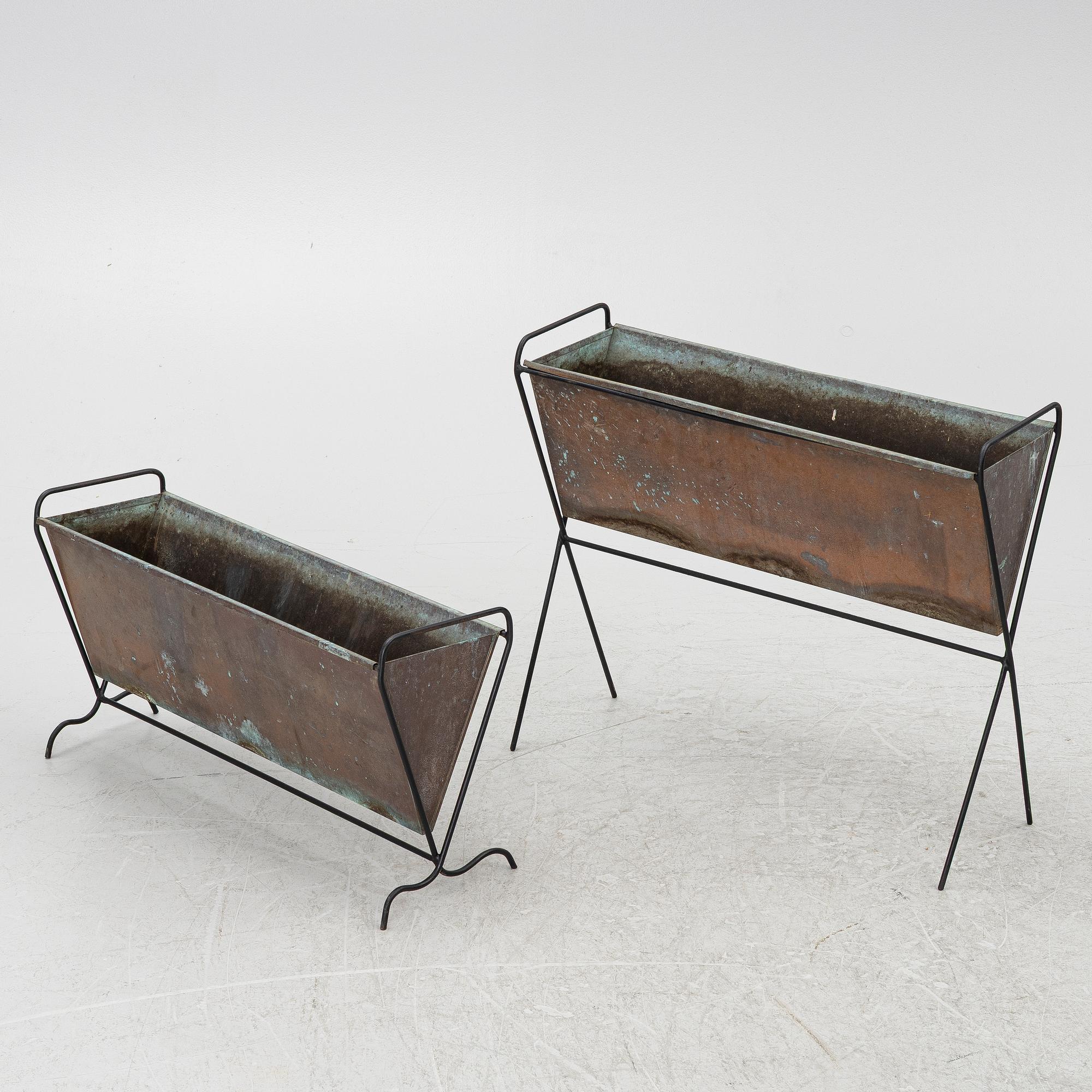 Flower boxes, 2 pcs, second half of the 20th century.