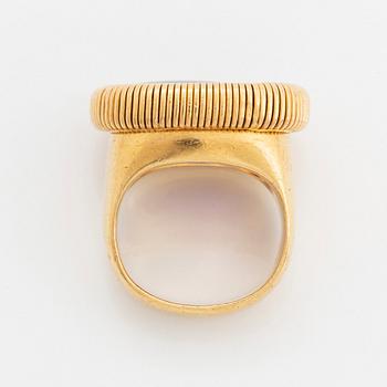 Georg Jensen & Wendel ring 18K guld med en ametist.