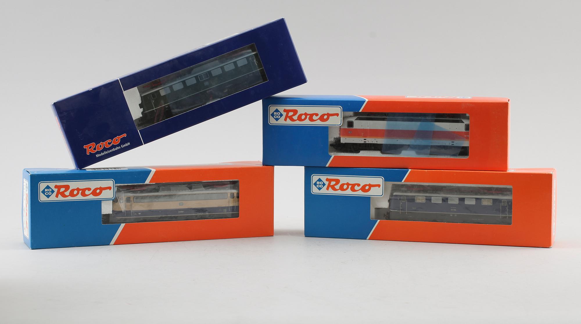 SAMLING MODELLTÅG, 4 delar, Roco, Österrike.