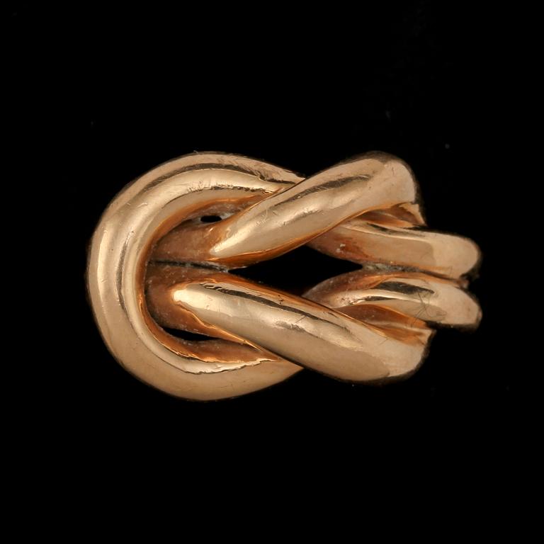 RING, 18k guld, Göran Kuhlin, Göteborg, 1980. Vikt 14 g.