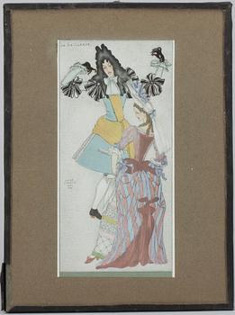 SERGE IVANOFF, efter, off-set tryck, 5 st. delvis handkolorerade.