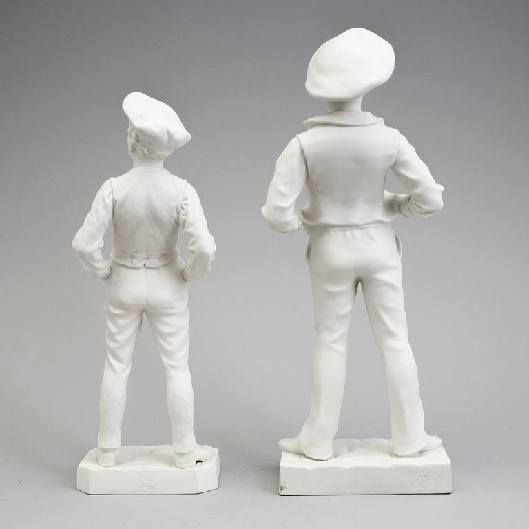 TWO PARIAN FIGURES, Gustafsberg 1894 and 1920.