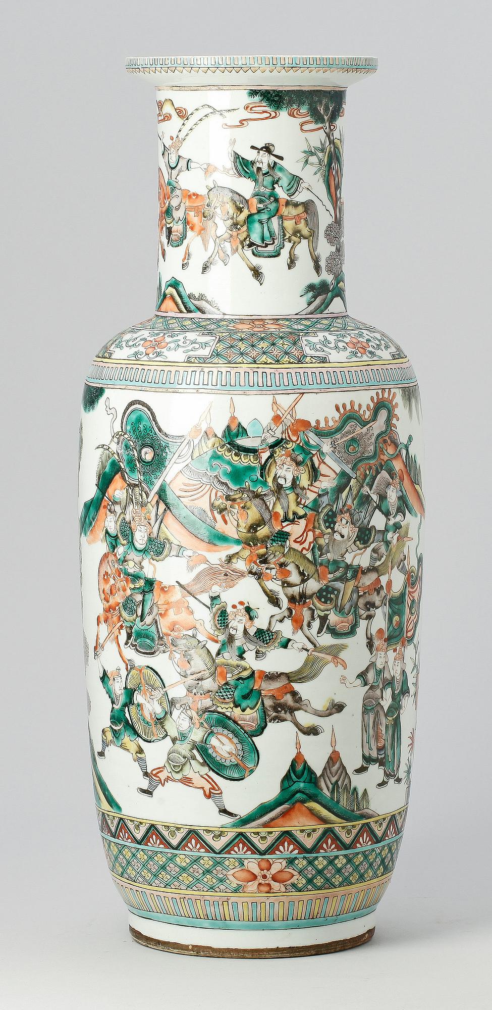 GOLVVAS, porslin, Kina, troligen sent 1800-tal.