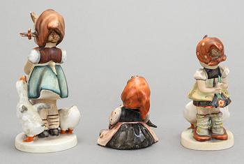 PARTI, 3 st, porslin, MJ Hummel, Goebel, Tyskland, mestadels 1900-talets första hälft.