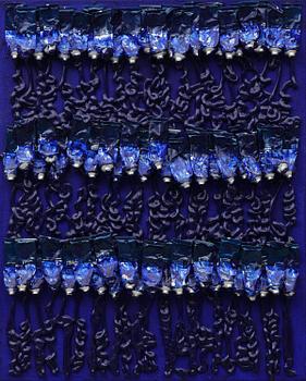 390A. Arman (Armand Pierre Fernandez), ”Monochrome accumulation no 2505 (Ultramarin blue)”.
