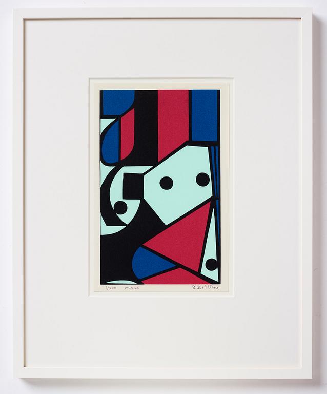 Olle Baertling, silkscreen in colours, 1949-68, signed 3/300.