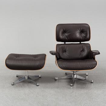 CHARLES & RAY EAMES, a Lounge Chair and Ottoman, Vitra, 2010's.