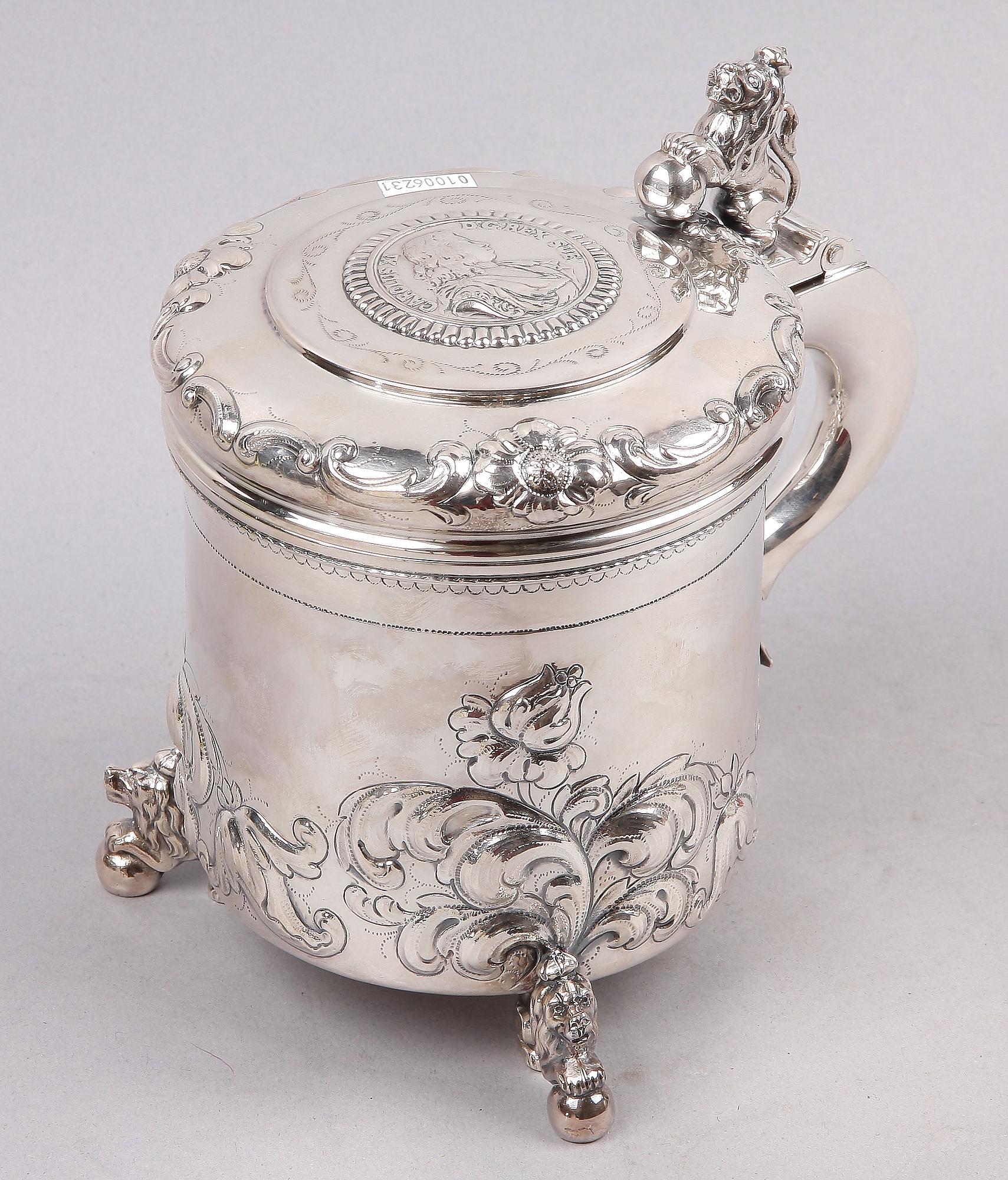 STOP, silver, barockstil, CG Hallberg Stockholm 1964. Vikt ca 810 gram.