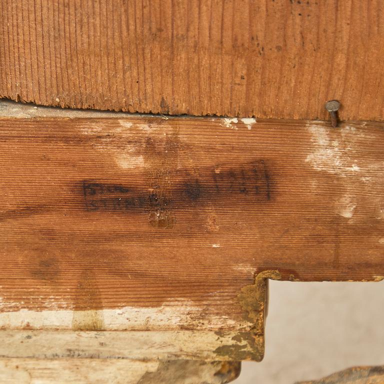 A Gustavian giltwoos mirror by J. Åkerblad (master in Stockholm 1758-99).