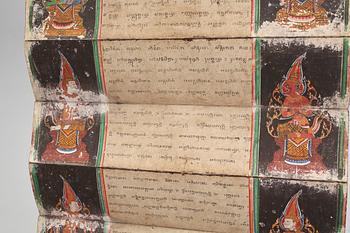 LÅDA MED SCROLL, Thailand, 1900-talets början.