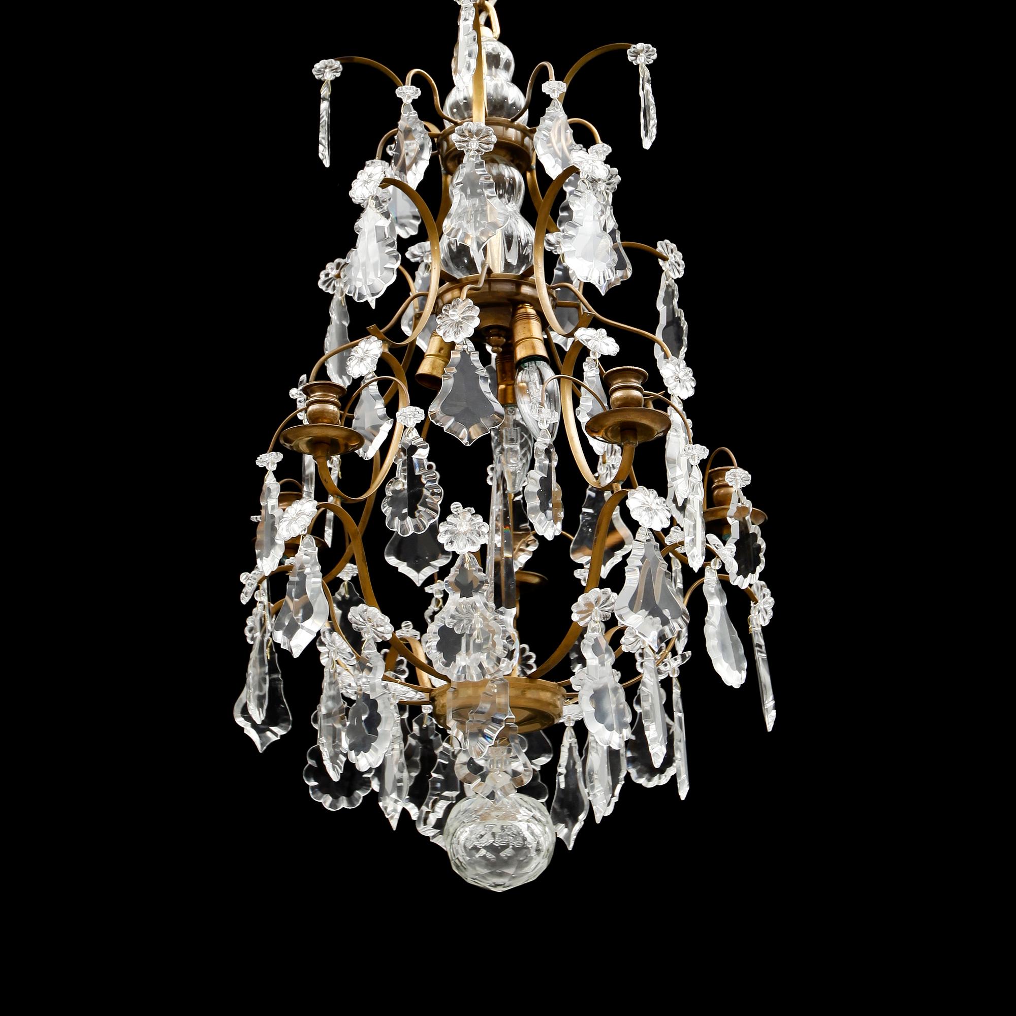 LJUSKRONA, barockstil, 1900-/2000-tal. Höjd 75 cm.