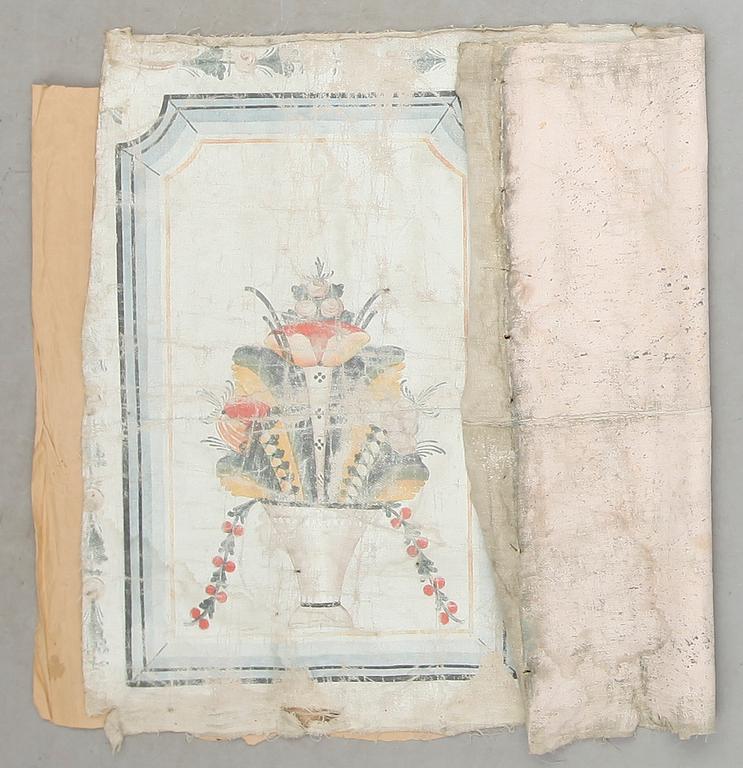 BONADSMÅLNING, olja på linne, 1700-tal.