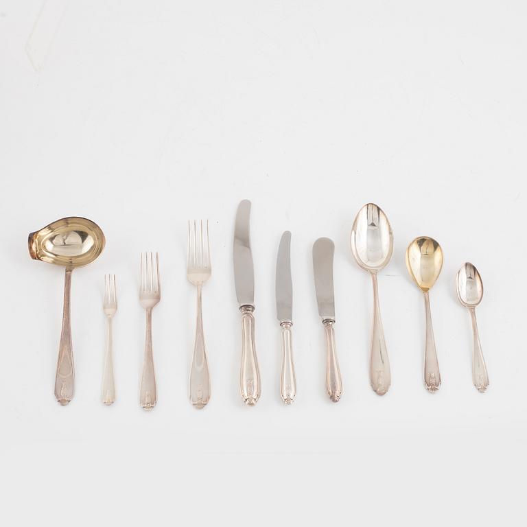 Jacob Ängman, an 82-piece Swedish silver cutlery, model 'Vasa', GAB, Stockholm, including 1955.