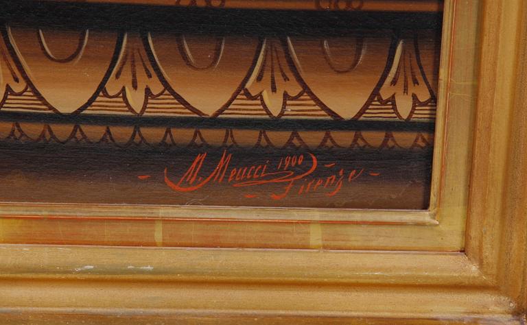 MEUCCI, MICHELANGELO, olja på duk. Sign o dat, "M. Meucci 1900 Firenze".