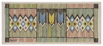 383. Märta Måås-Fjetterström, a 'Crocus' textile, c. 25 x 62 cm, signed AB MMF.