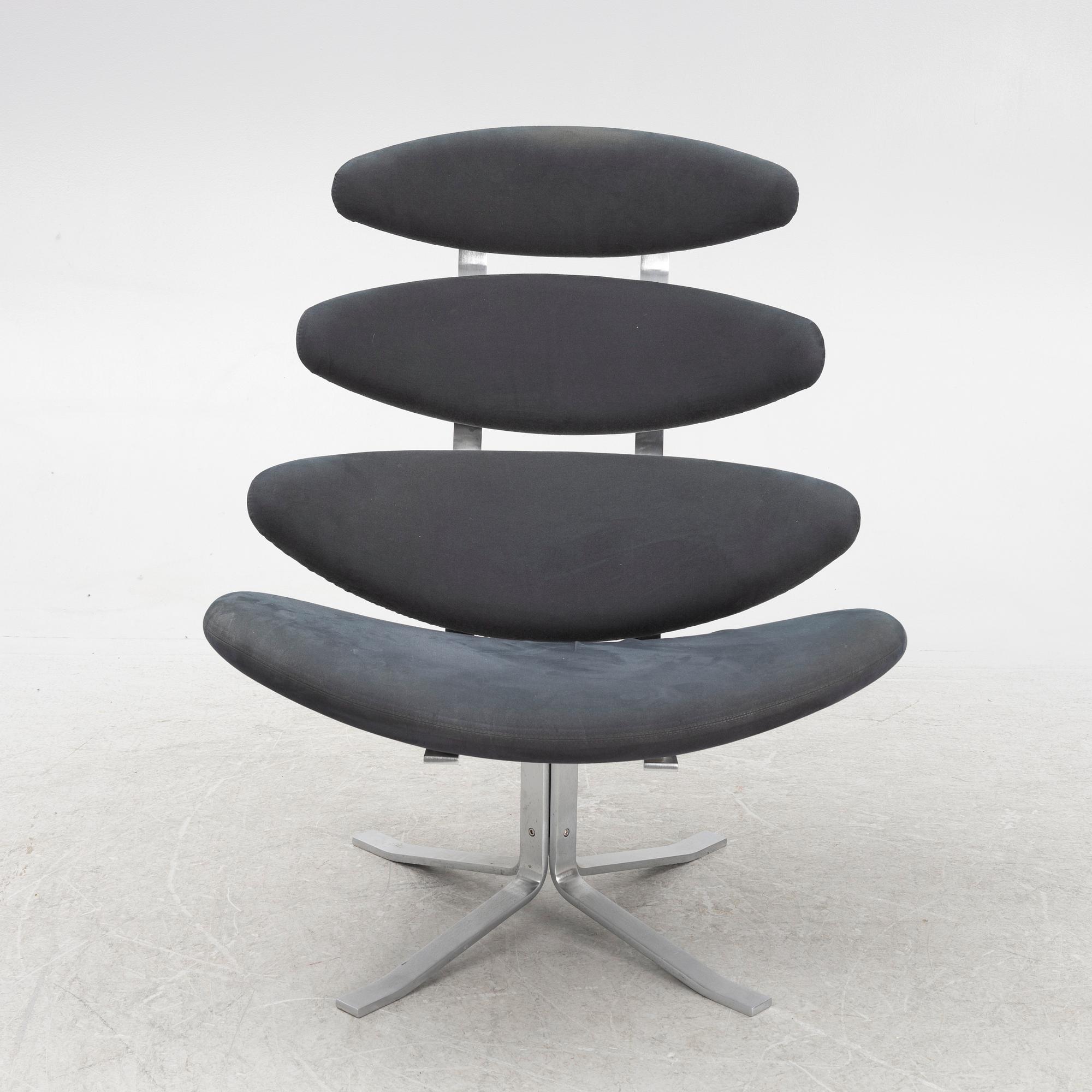 Poul Volther, a 'Corona EJ 5' easy chair, Erik Jørgensen, Denmark.