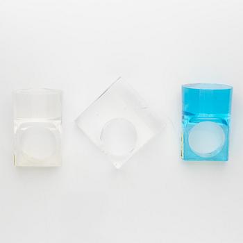 Siv Lagerström, three rings, acrylic plastic, 1970s.