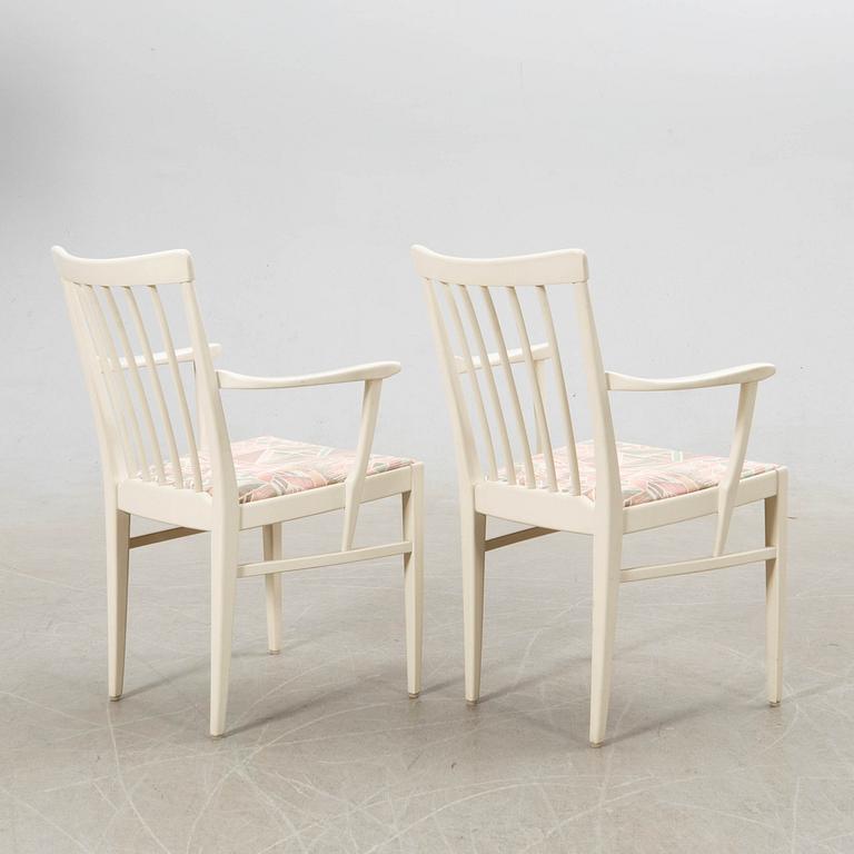 Carl Malmsten, armchairs, a pair, "Herrgården", Åfors Möbelfabrik, late 20th century.