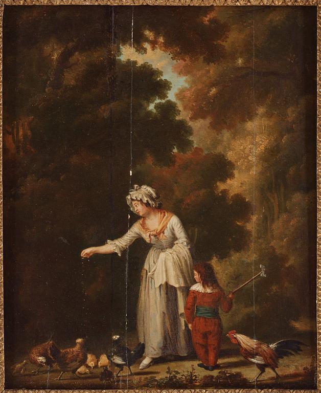 Pehr Hilleström, "Hönsmatning i landskap" (Feeding Chickens in the Landscape).