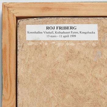 Roj Friberg. Mixed media on panel, signed with monogram and dated -99.