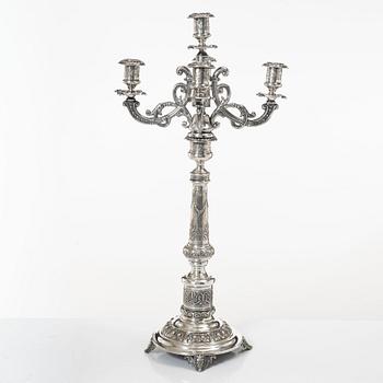 Candelabrum, silver, Isaac (Icek) Ehrlich, Warsaw, circa 1900.
