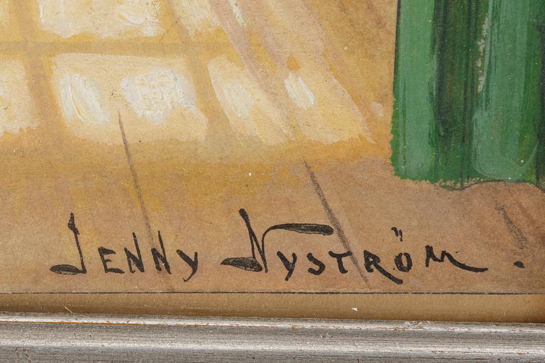 Jenny Nyström, Interiör med karmstolar.