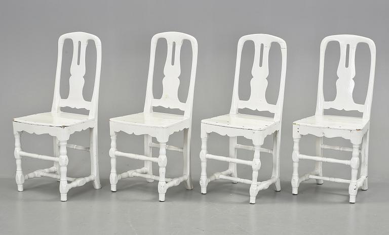 STOLAR, 4 st, allmoge, barock, 1700-tal.