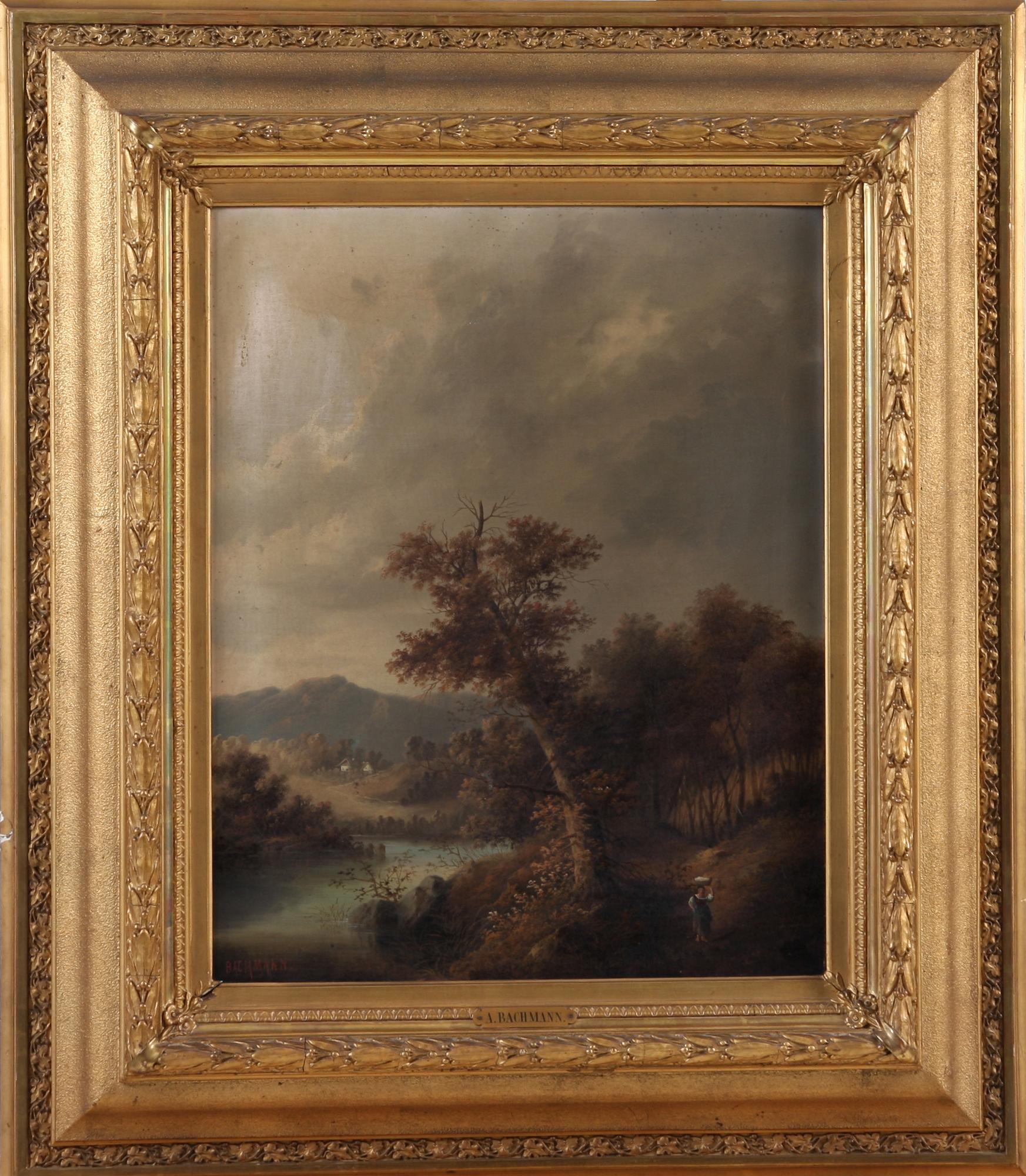 ALFRED BACHMANN, tillskriven, olja på duk, sign.
