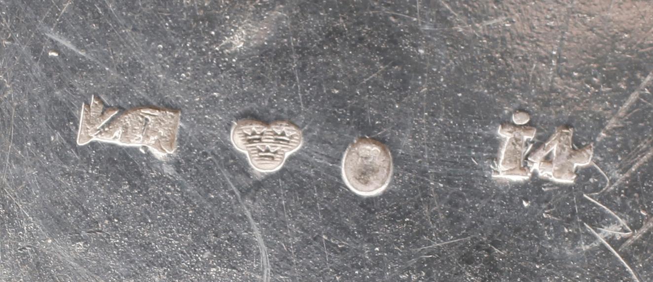 GRÄDDKANNA, silver, Zachris Lundqvist, Stockholm 1839. Vikt ca 101 g.