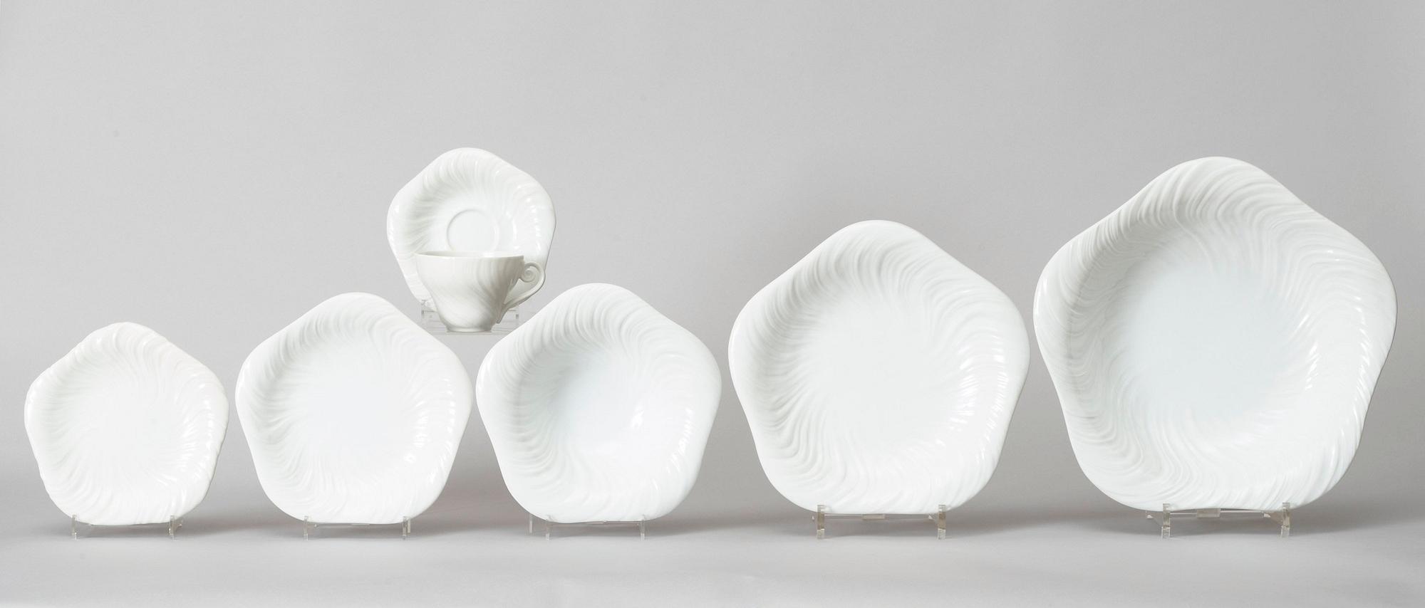 An Arje Griegst 'Triton' 34 pcs porcelain service; Royal Copenhagen, Denmark.