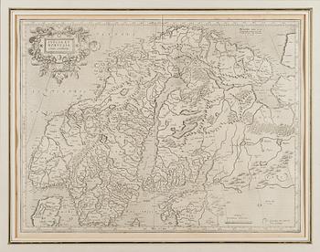 KARTTA, "Suecia Et Norvegia cum confinijs", lultavasti 15/1600-luku.