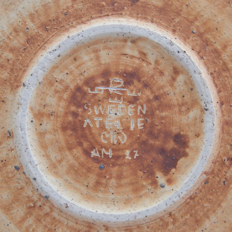 Marianne Westman, decorative plate Rörstrand glazed stoneware.