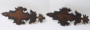 A pair of wall sconces in the art of Burchardt Precht baroque early 18th century.