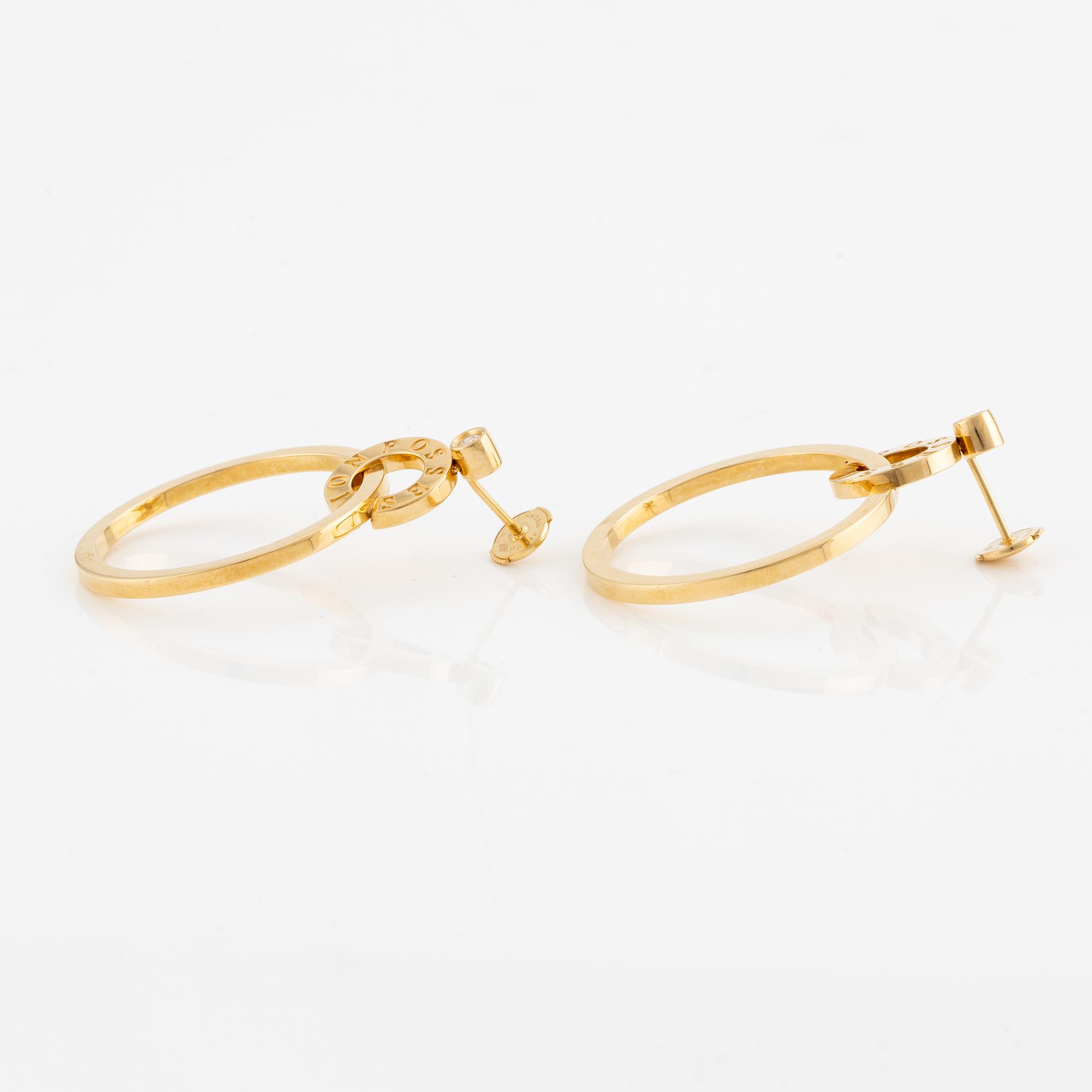 Piaget, earrings, "Possession", a pair, 18K gold with brilliant-cut diamonds.