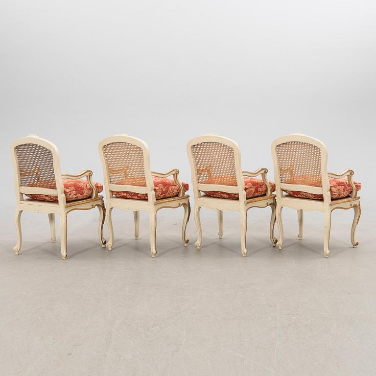 Armchairs, 4 pcs, Rococo style.