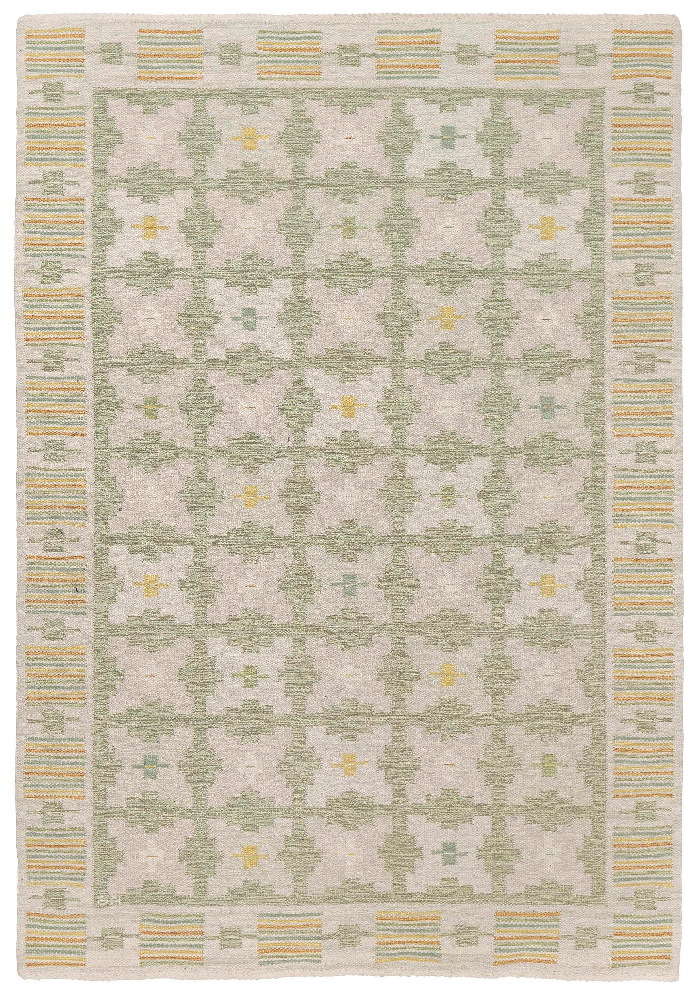 Svea Norén, a tapestry weave carpet, signed SN, c. 245 x 169 cm.
