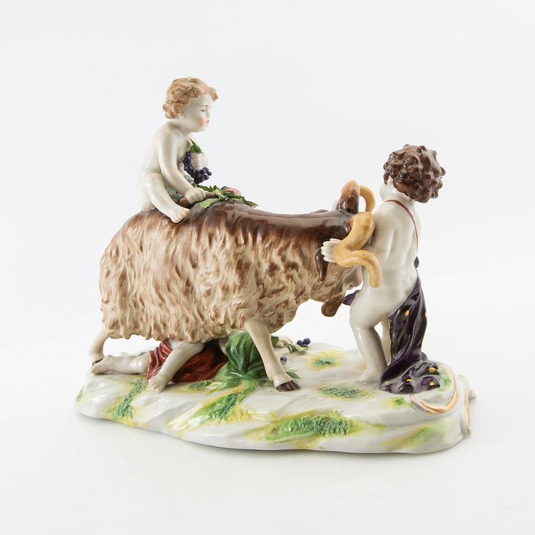 Figurin Rudolstadt Tyskland 1900-talets första hälft porslin.