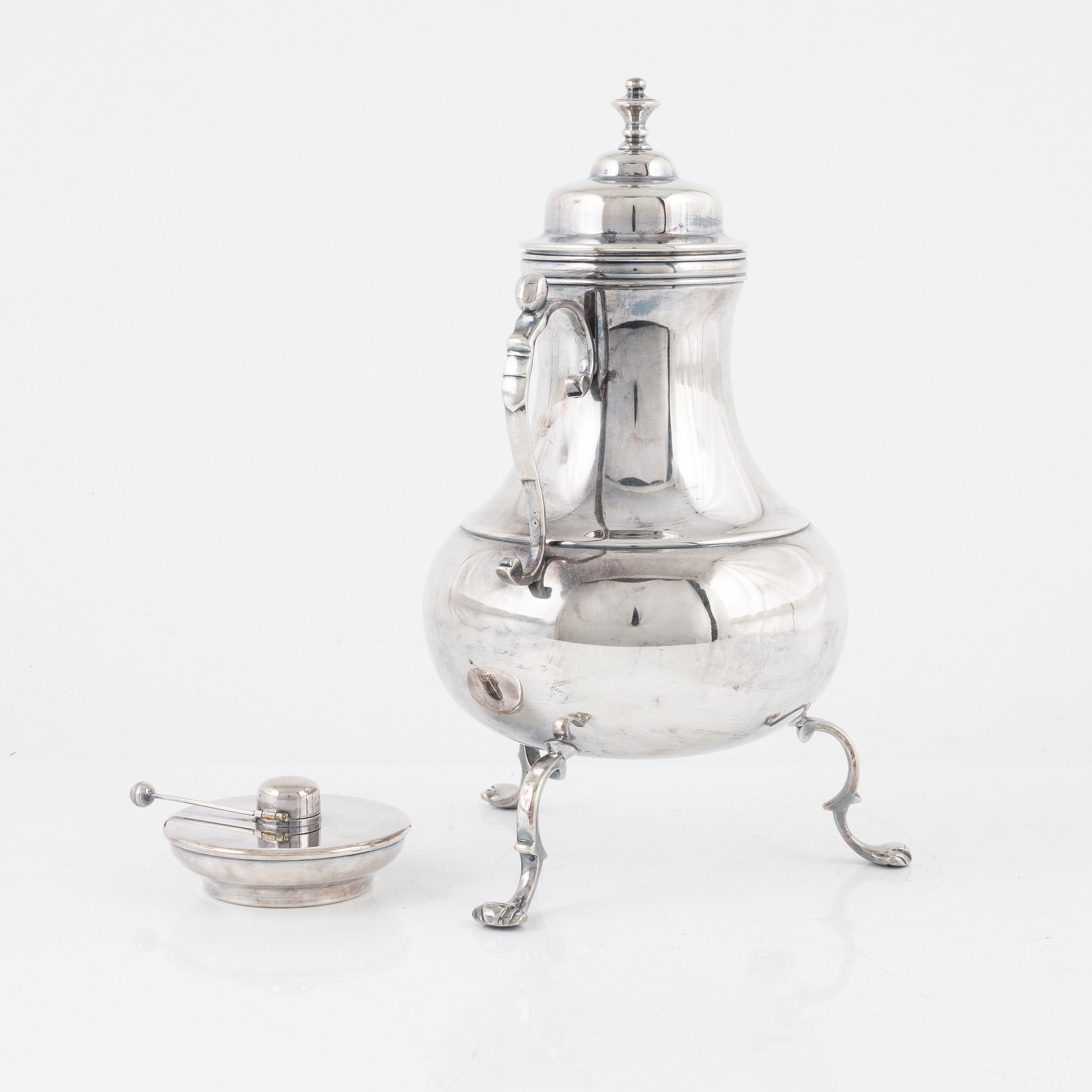 A silver plated samovar, Firma Svenskt Tenn, second half of the 20th Century.