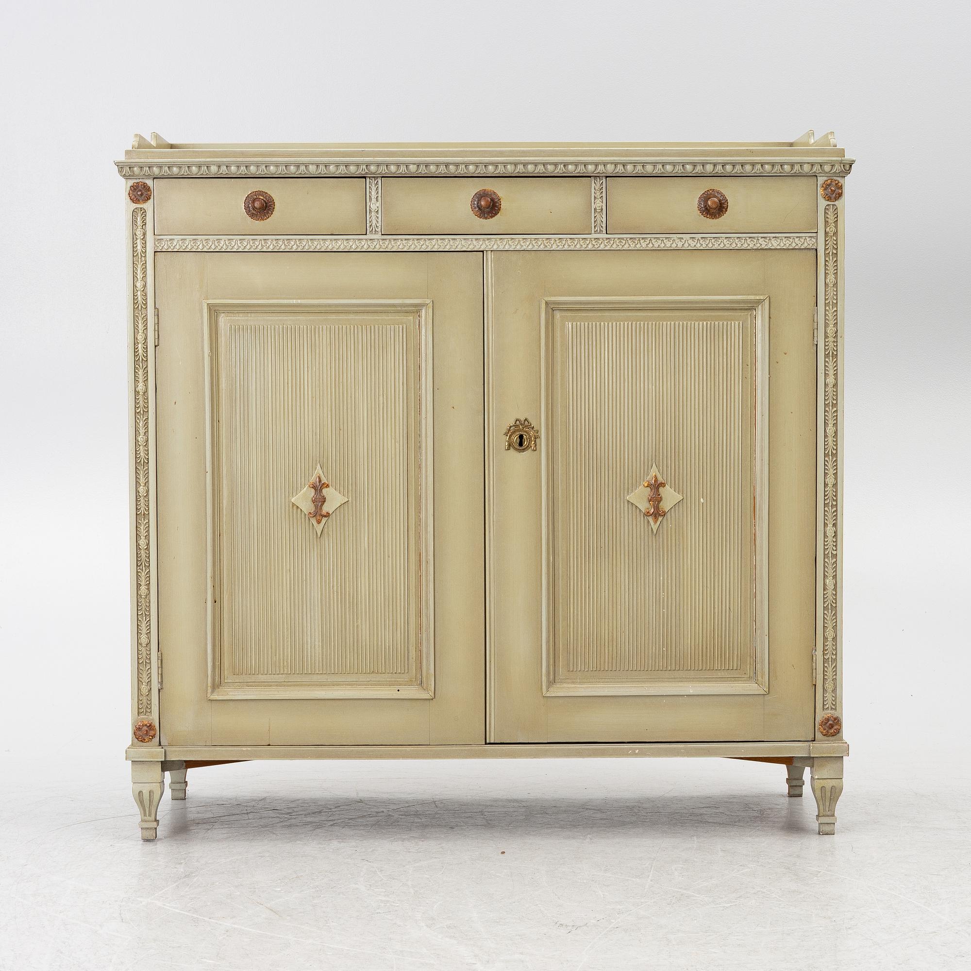 A late-Gustavian sideboard, Sweden, around 1800.