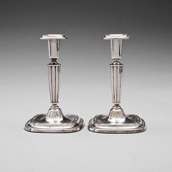 LJUSSTAKAR, ett par, silver, C G Hallberg, Stockholm, 1956, vikt ca 450g.