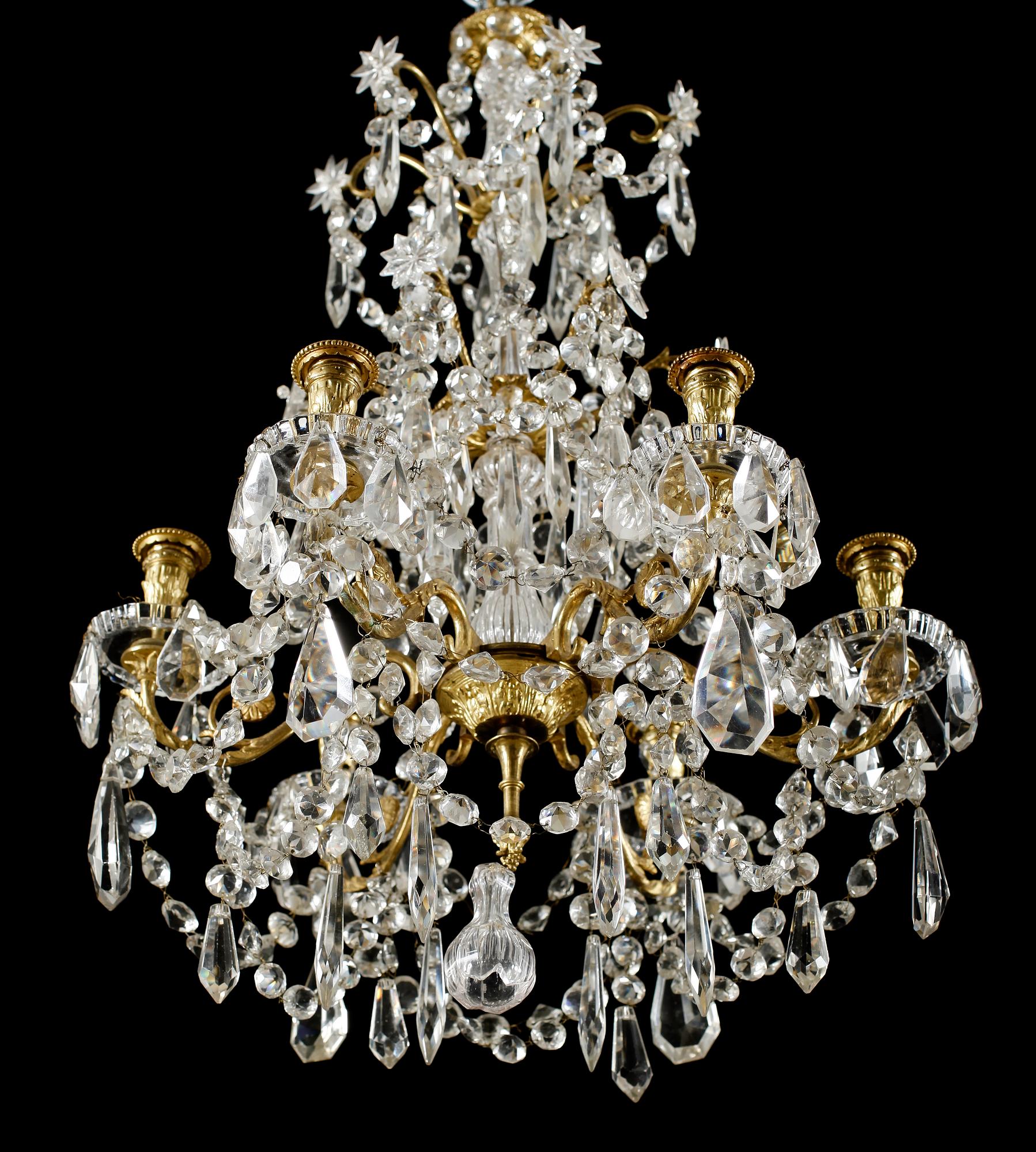 LJUSKRONA, oskariansk, 1800-talets andra hälft. Höjd 74 cm.